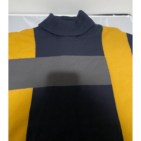Jones New York Women's Color Block Turtleneck Sweater Long Sleeve Size L - Picture 7 of 15